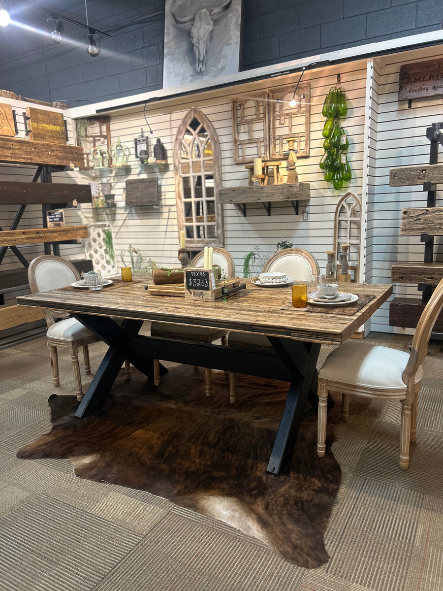 Signature Cargo Dining Table | Sandstone | Coal X-Harvester | 78 x 42 ...